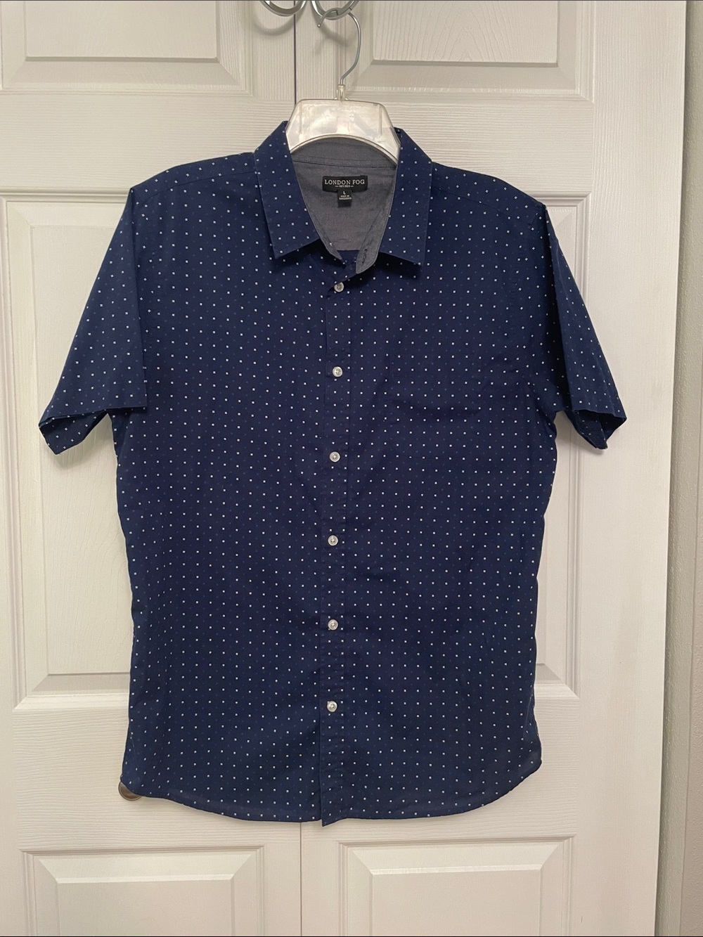 London Fog Large Men’s Button Down Short Sleeve Shirt